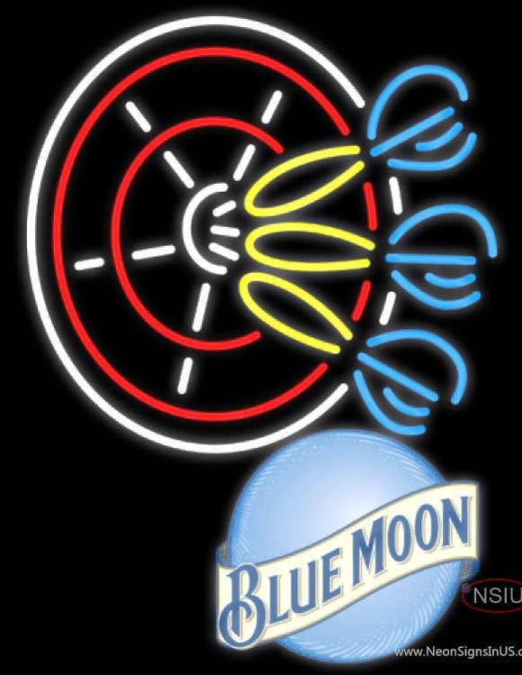 Blue Moon Darts Neon Sign  