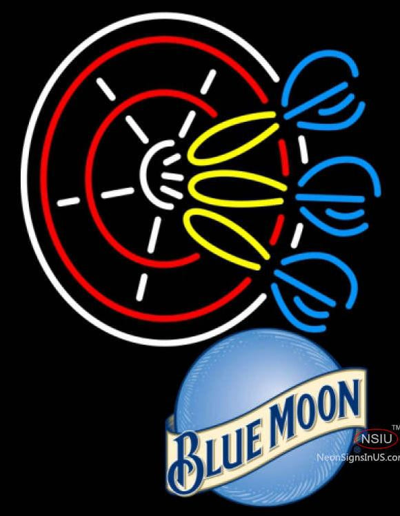 Blue Moon Darts Neon Sign  