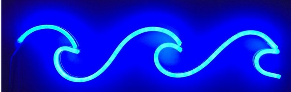 Blue Wave Handmade Art Neon Signs