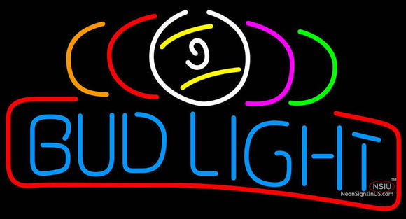 Bud Light Billiard Balls Neon Beer Sign