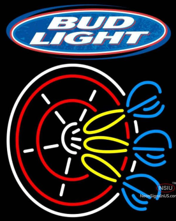 Bud Light Darts Pin Neon Sign  