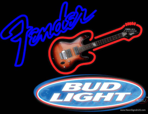 Bud Light Fender GUITAR Neon Sign  