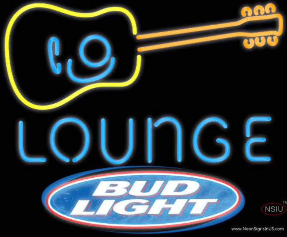 Bud Light GUITAR Lounge Neon Sign  