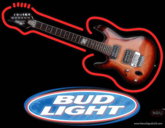 Bud Light Guitar Neon Sign  7
