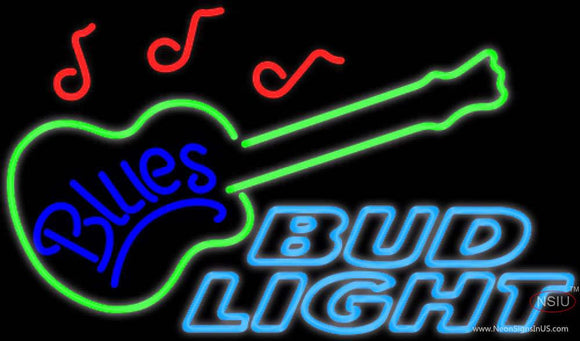 Bud Light Neon Blues GUITAR Neon Sign  