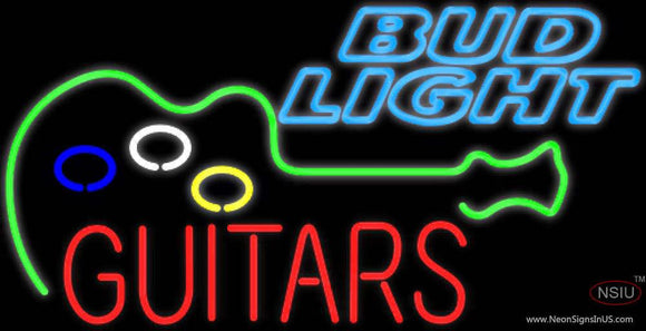 Bud Light Neon GUITAR Flashing Neon Sign  