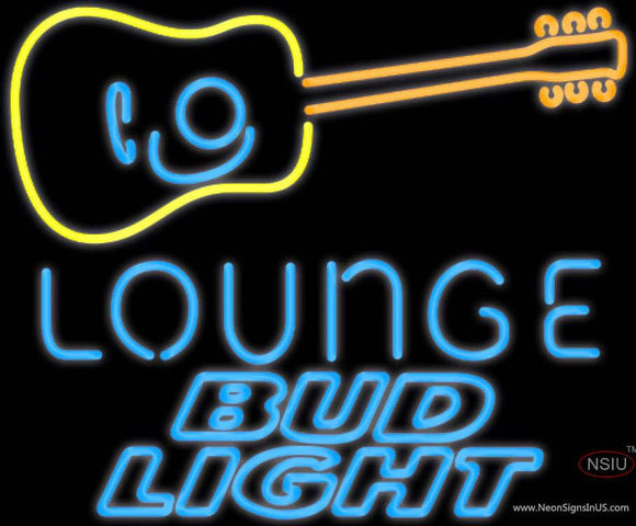 Bud Light Neon GUITAR Lounge Neon Sign  