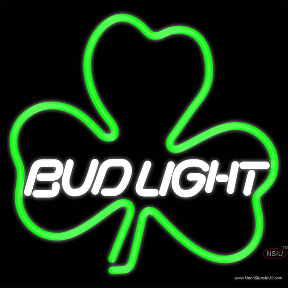 Budlight Green Clover Neon Sign x