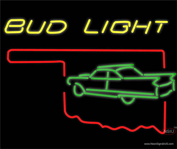 Budlight Oklahoma Car Veepgreen Neon Sign