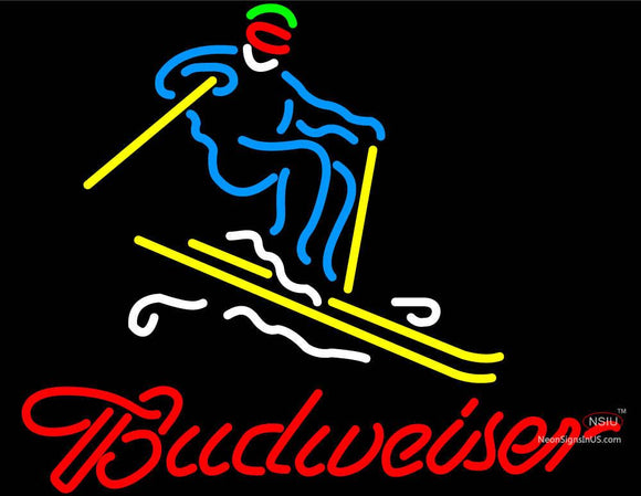 Budweiser Skier Neon Sign