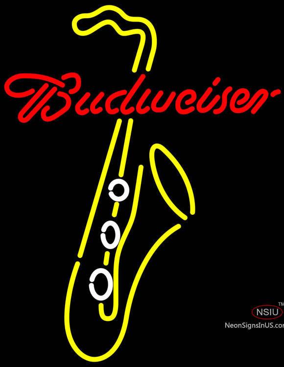 Budweiser Yellow Saxophone Neon Sign