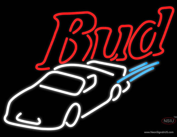 Budweiser NASCAR Stockcar Neon Sign