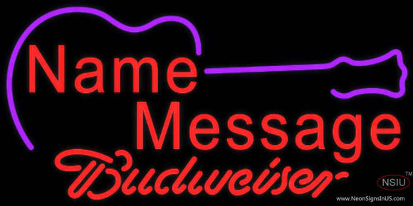 Budweiser Neon Acoustic Guitar Neon Sign  
