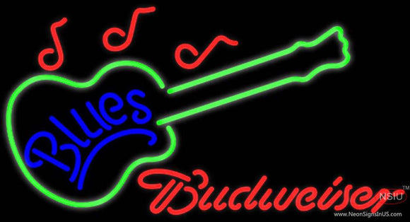 Budweiser Neon Blues Guitar Neon Sign  
