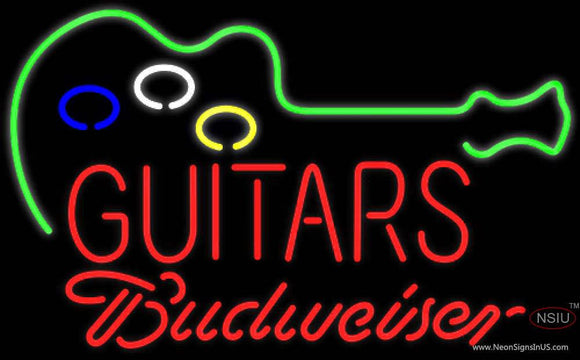 Budweiser Neon Guitar Flashing Neon Sign  