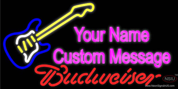 Budweiser Neon Guitar Logo Neon Sign  