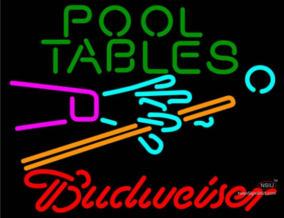 Budweiser Neon Pool Tables Billiards Neon Sign  