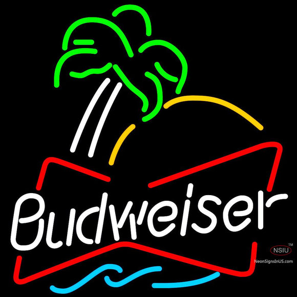 Budweiser Single Palm Tree Neon Beer Sign