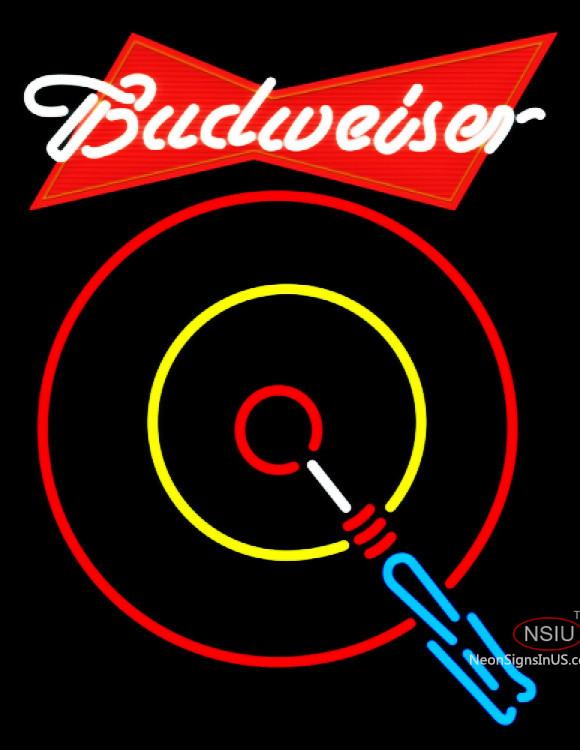 Budweiser Red Darts Neon Sign  