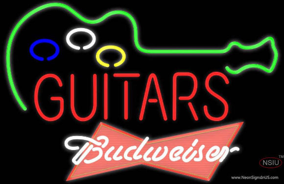 Budweiser Red Guitar Flashing Neon Sign  7