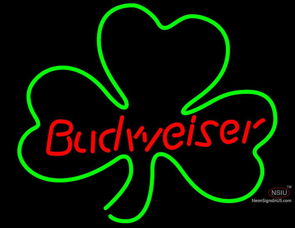 Budweiser Shamrock Neon Beer Sign