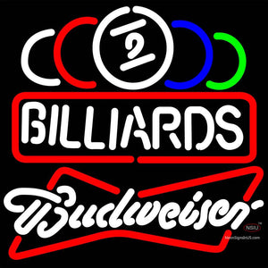 Budweiser White Ball Billiards Text Pool Neon Sign   x