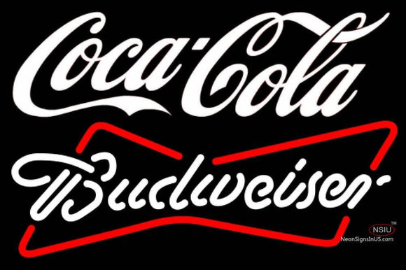 Budweiser White Coca Cola White Sign  