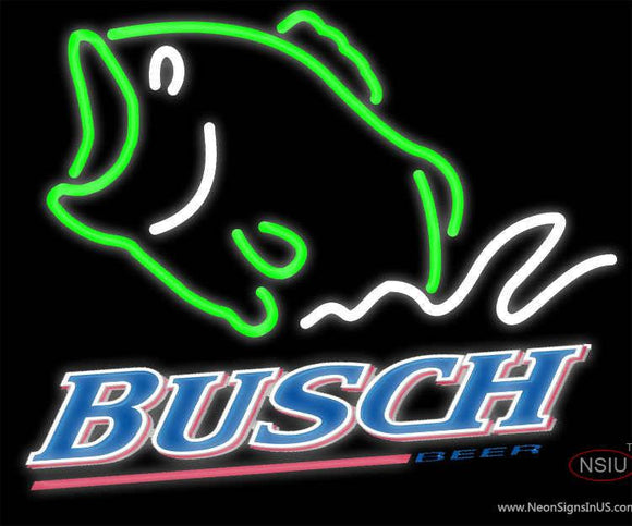 Busch Beer Bass Fish Neon Sign x