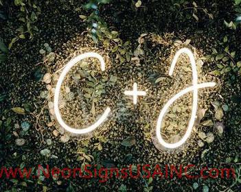 C And J Wedding Home Deco Neon Sign