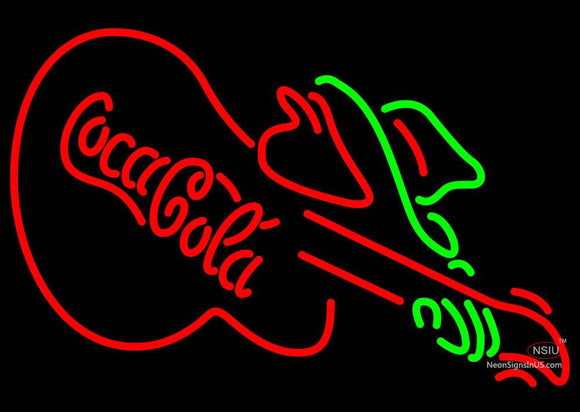 Coca Cola With Guitar Neon Sign