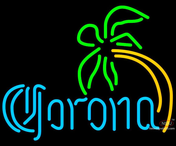 Corona Curved Palm Tree Neon Beer Sign