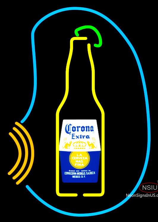 Corona Extra Bottle W/Swimming Pool Neon Beer Sign