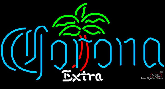 Corona Extra Dominator Palm Tree Neon Beer Sign