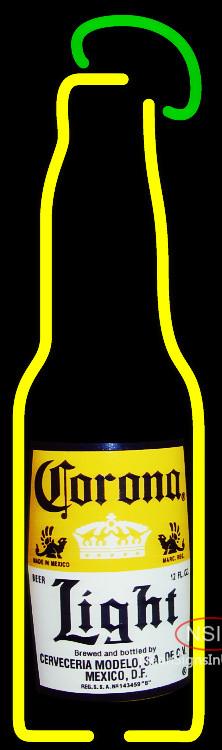 Corona Light Bottle With Lime Neon Beer Sign
