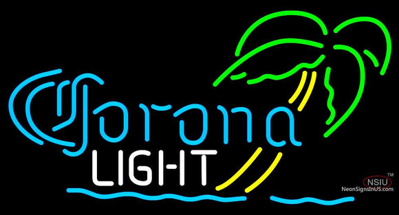 Corona Light Mini Palm Tree Neon Beer Sign