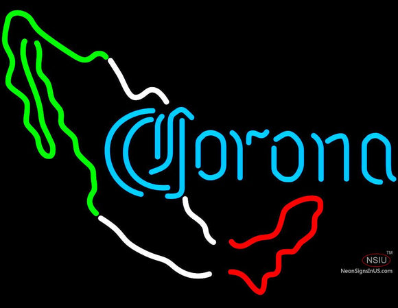 Corona Mexico Map Neon Beer Sign