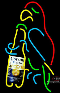Corona Extra Parrot Bottle Neon Beer Sign