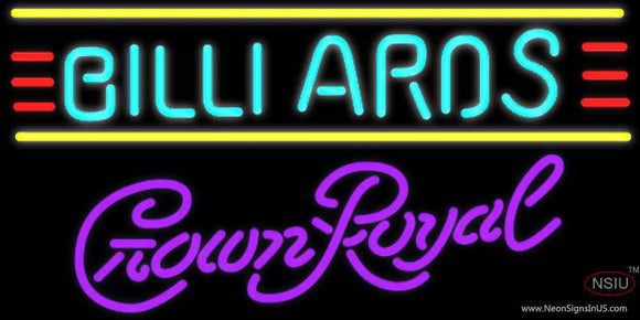 Crown Royal Billiards Text Borders Pool Neon Sign  7