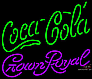 Crown Royal Coca Cola Green Neon Sign  