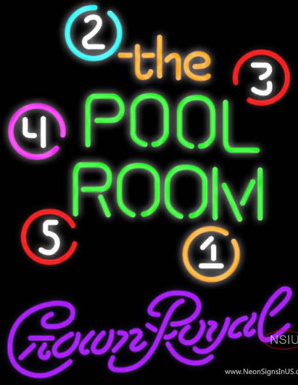 Crown Royal Pool Room Billiards Neon Sign  