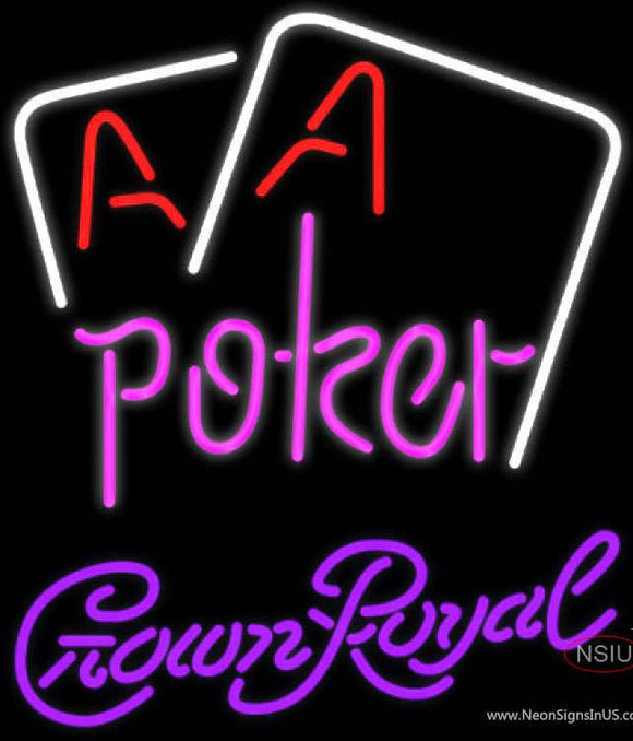 Crown Royal Aces White Cards Poker Neon Sign