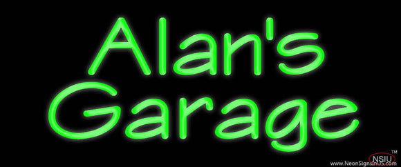 Custom Alans Garage Real Neon Glass Tube Neon Sign 