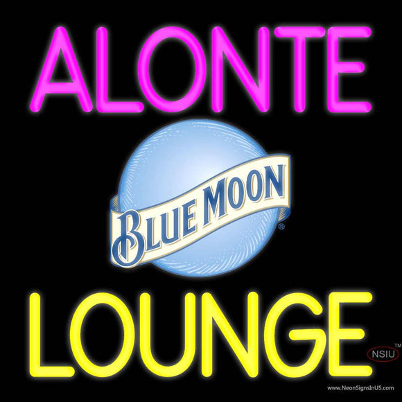 Custom Alonte Lounge With Blue Moon Logo Neon Sign 