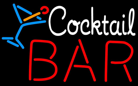 Custom Bar With Cocktail Handmade Art Neon Sign