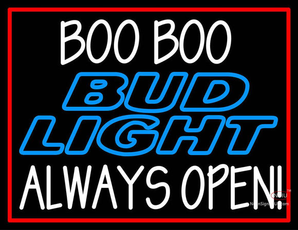 Custom Boo Boo Bud Light Logo Always Open 