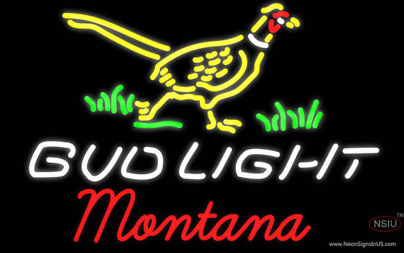 Bud Light Nebraska Montana Neon Sign 