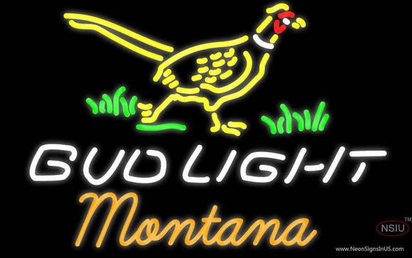 Bud Light Nebraska Montana Neon Sign 