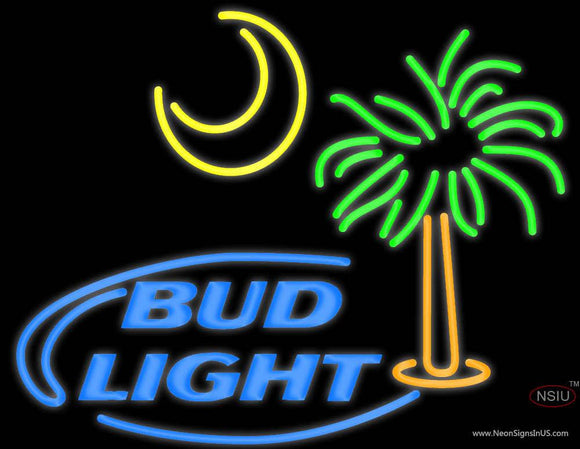 Custom Bud Light Palm Tree With Sun Neon Sign 