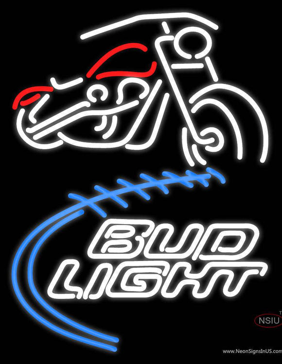 Custom Bud Light  With Motorcycle Neon Sign 7
