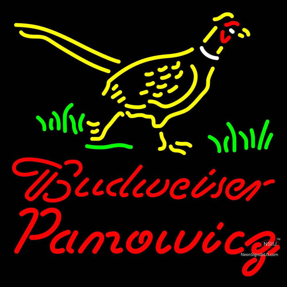 Custom Budweiser Nebraska Panowicz Pheasant Neon Sign 